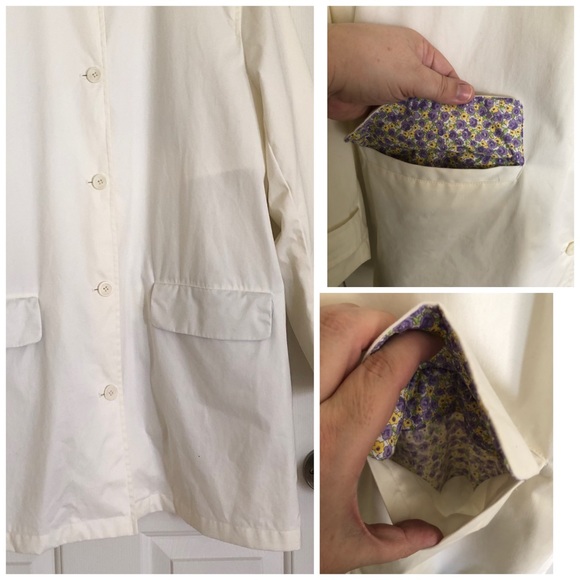 Land’s End NWOT ivory rain coat - Picture 7 of 16
